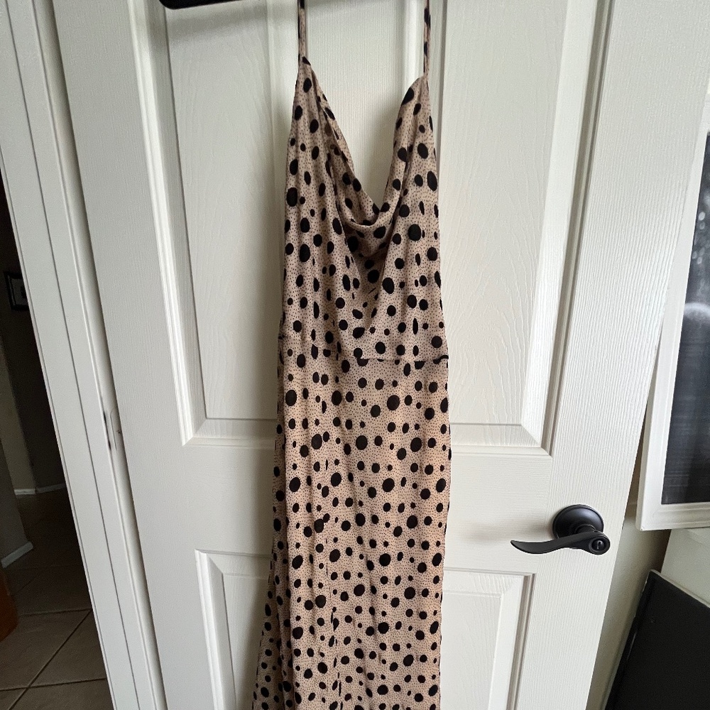 Strappy polka dot dress